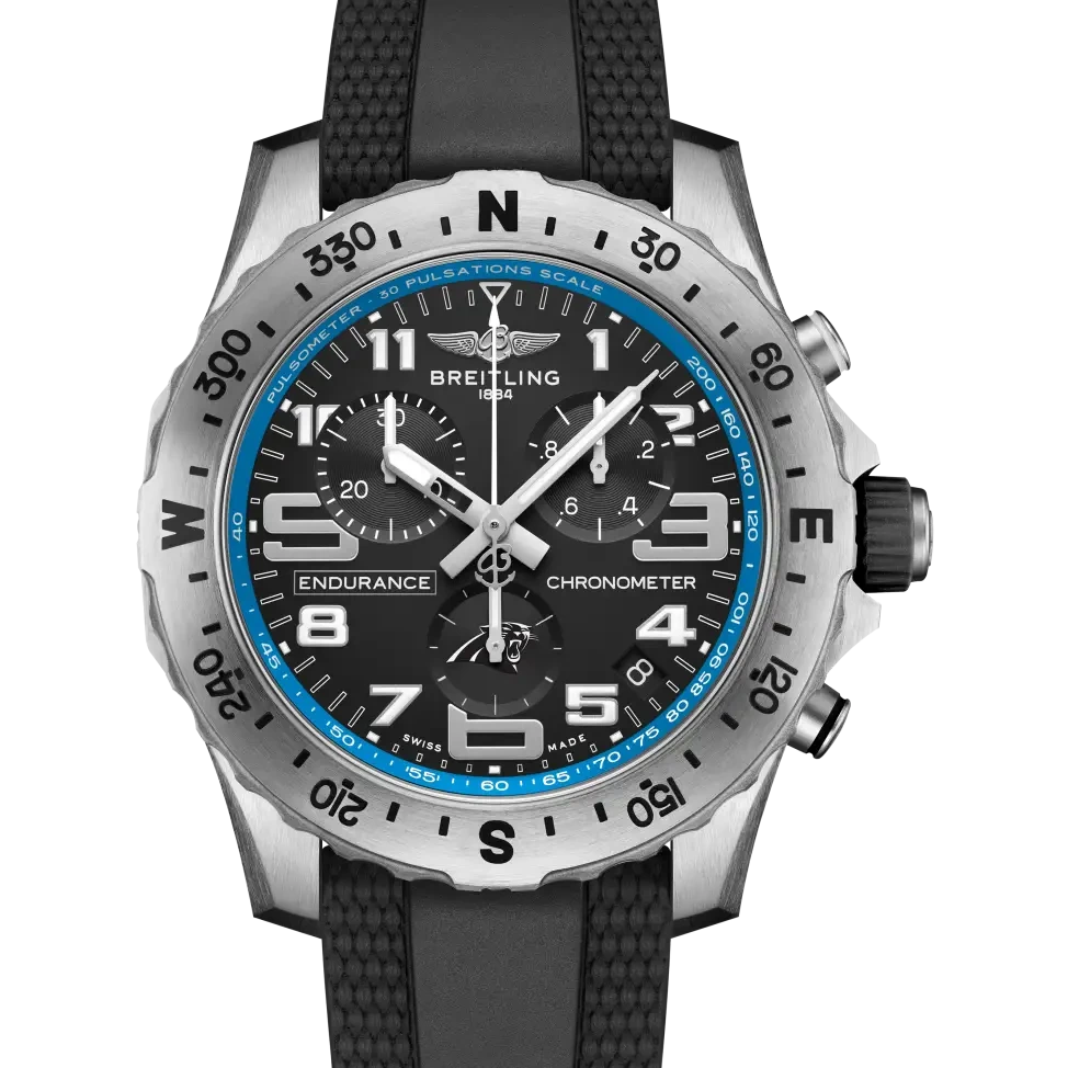 Breitling Endurance Pro 44 NFL Carolina Panthers Edition, 44 mm, titanium, black dial