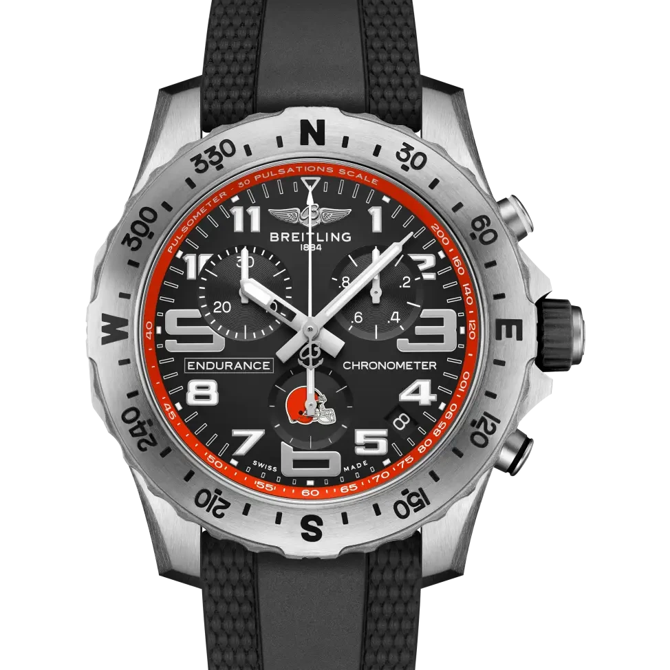 Breitling Endurance Pro 44 NFL Cleveland Browns Edition, 44 mm, titanium, black dial