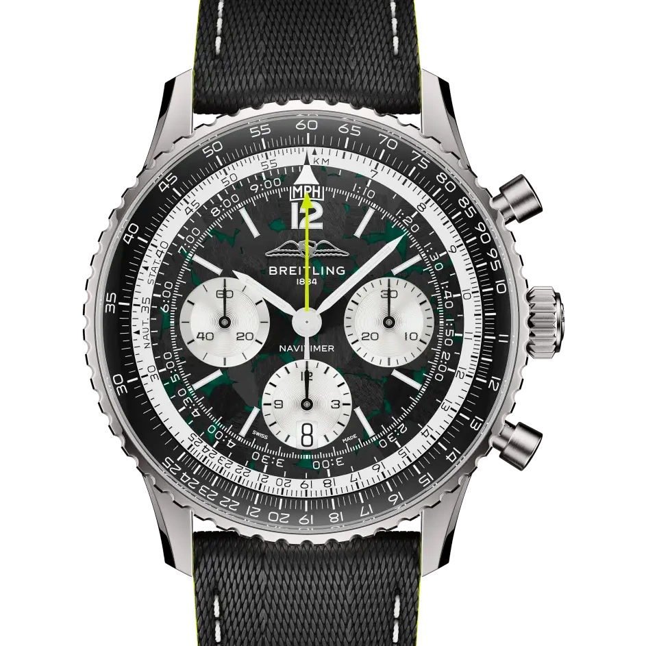 Breitling Navitimer B01 Chronograph 43 Aston Martin Aramco Formula ONE™ team, 43 mm, titanium, carbon dial