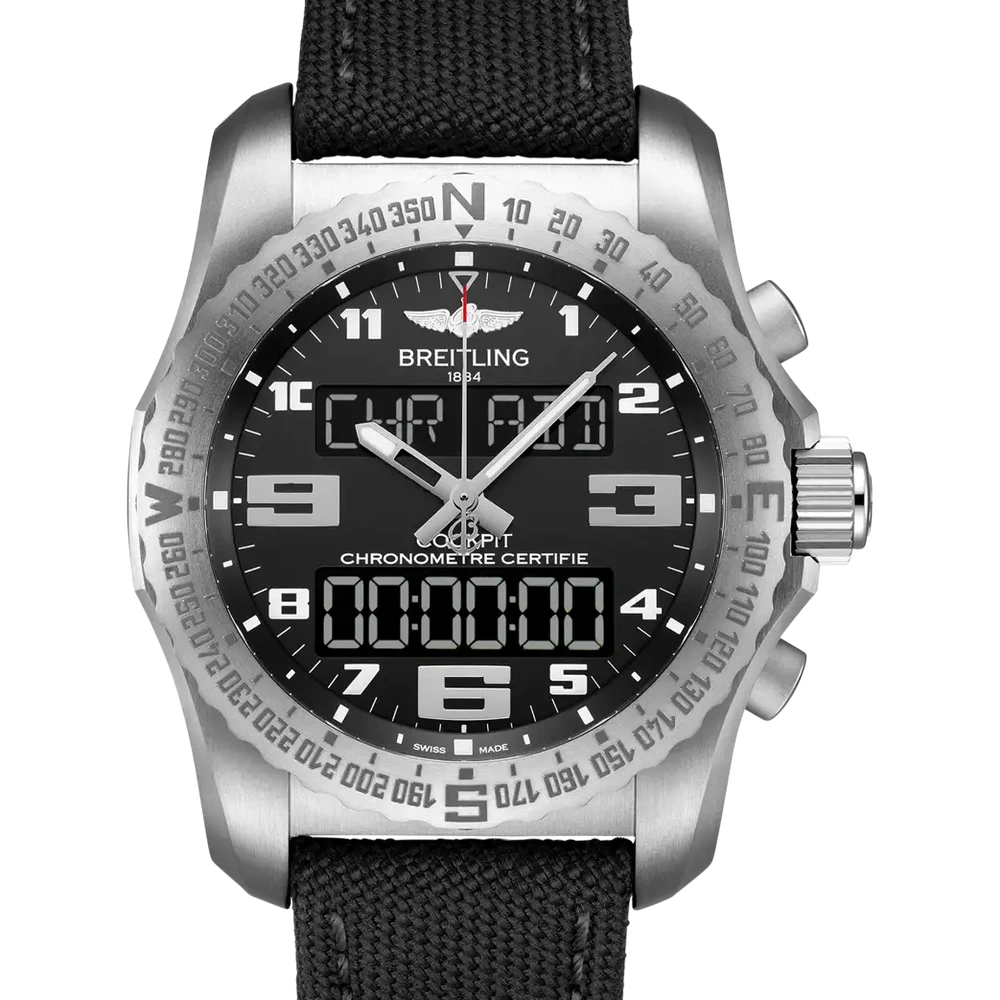Breitling Cockpit B50, 46 mm, titanium, black dial