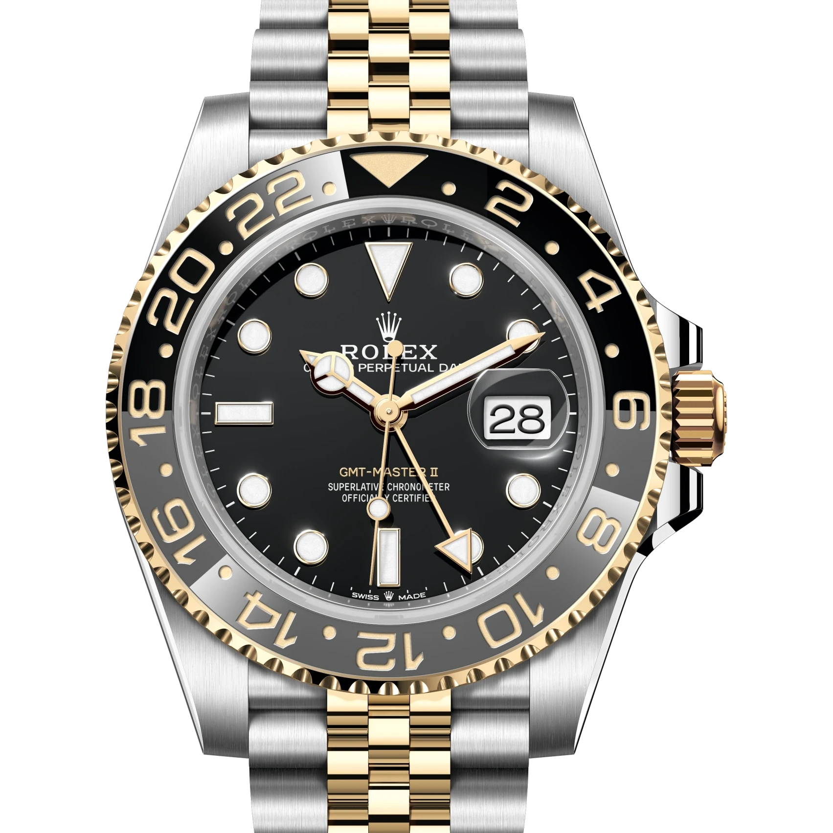 Rolex GMT-Master II Oyster, 40 mm, Oystersteel and yellow gold Reference 126713GRNR