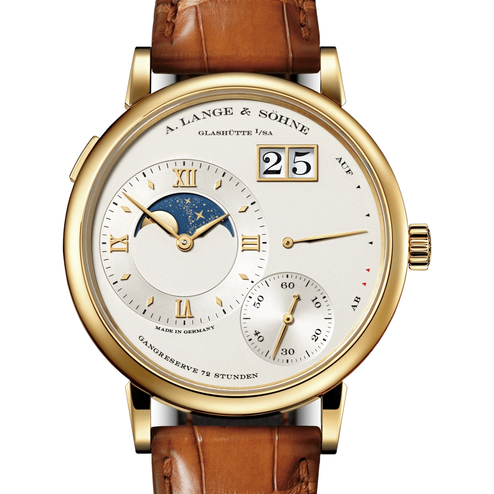 A. Lange & Söhne Yellow Gold, Argenté/yellow Dial