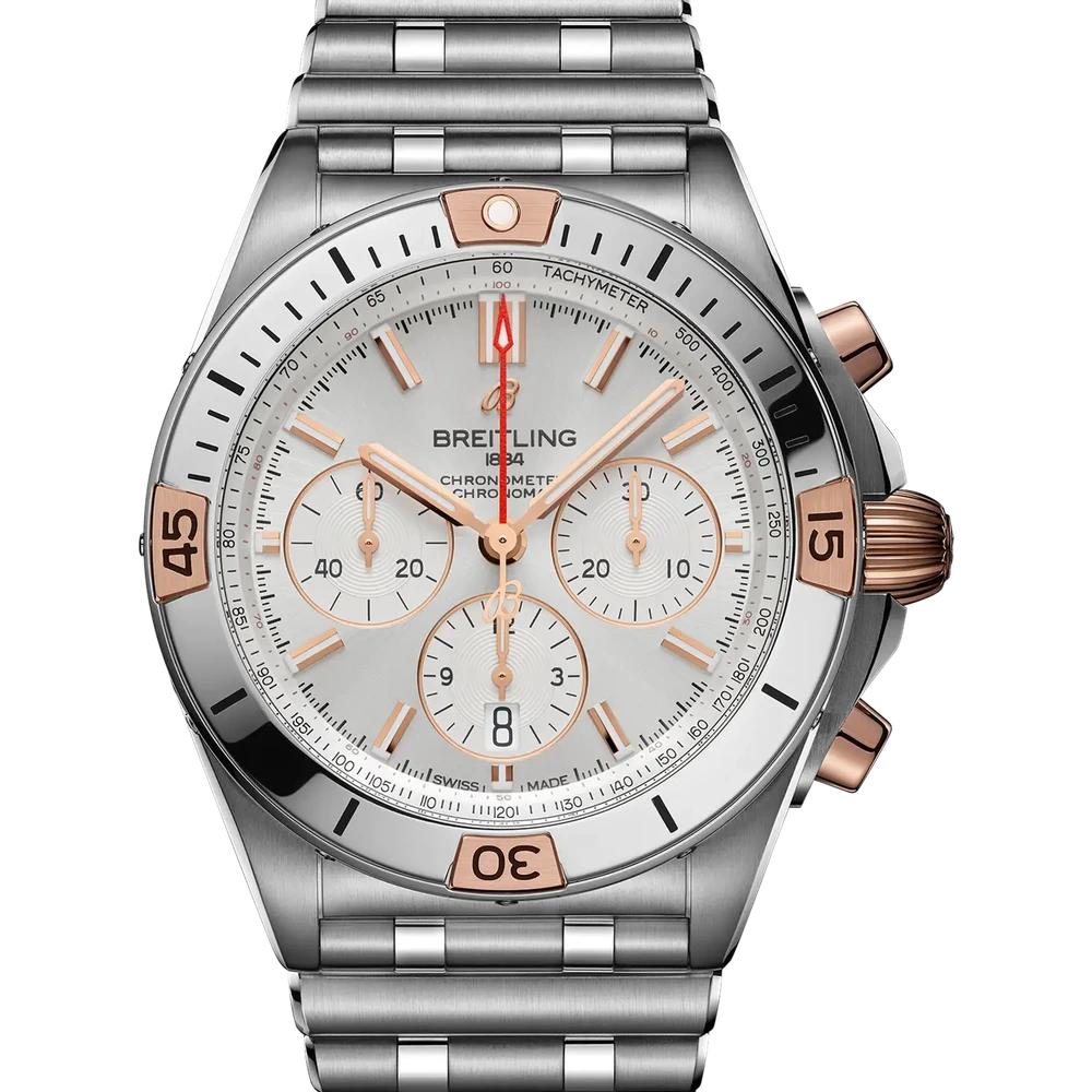 Breitling Chronomat B01 42, 42 mm, stainless steel & 18k red gold, cream dial