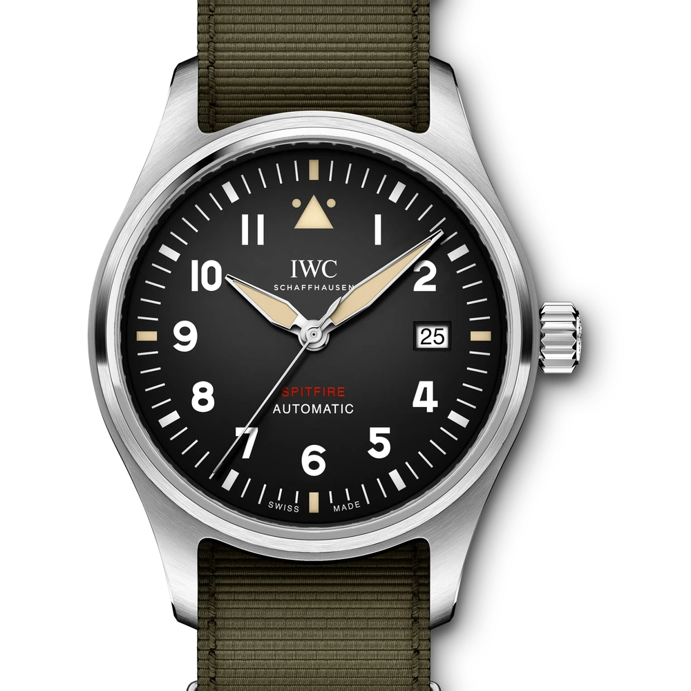 IWC Pilot's Watch Automatic Spitfire, Stainless steel, black dial