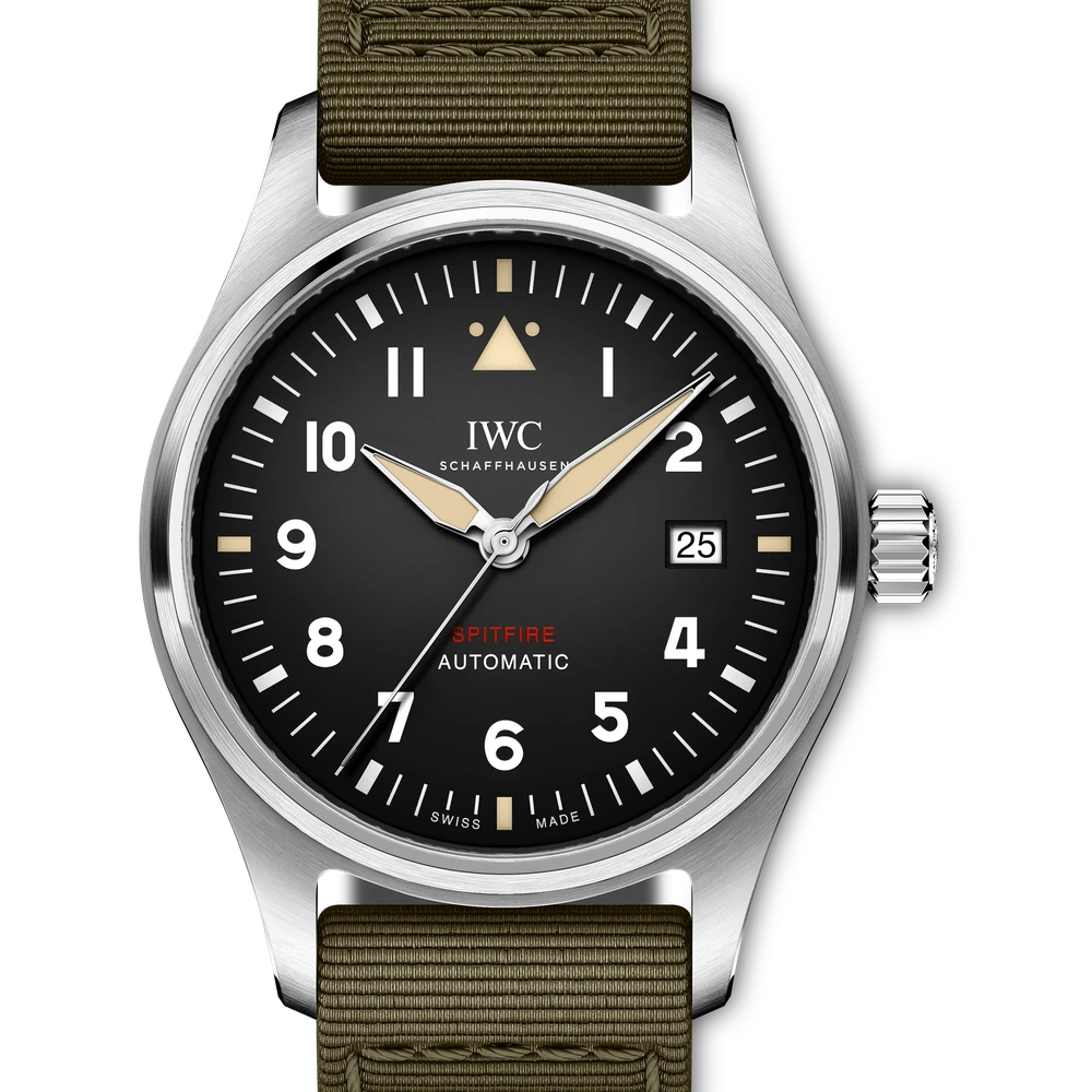 IWC Pilot's Watch Automatic Spitfire, Stainless steel, black dial