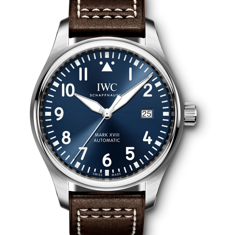 IWC Pilot's Watch Mark XVIII Edition "Le Petit Prince", Stainless steel, blue dial