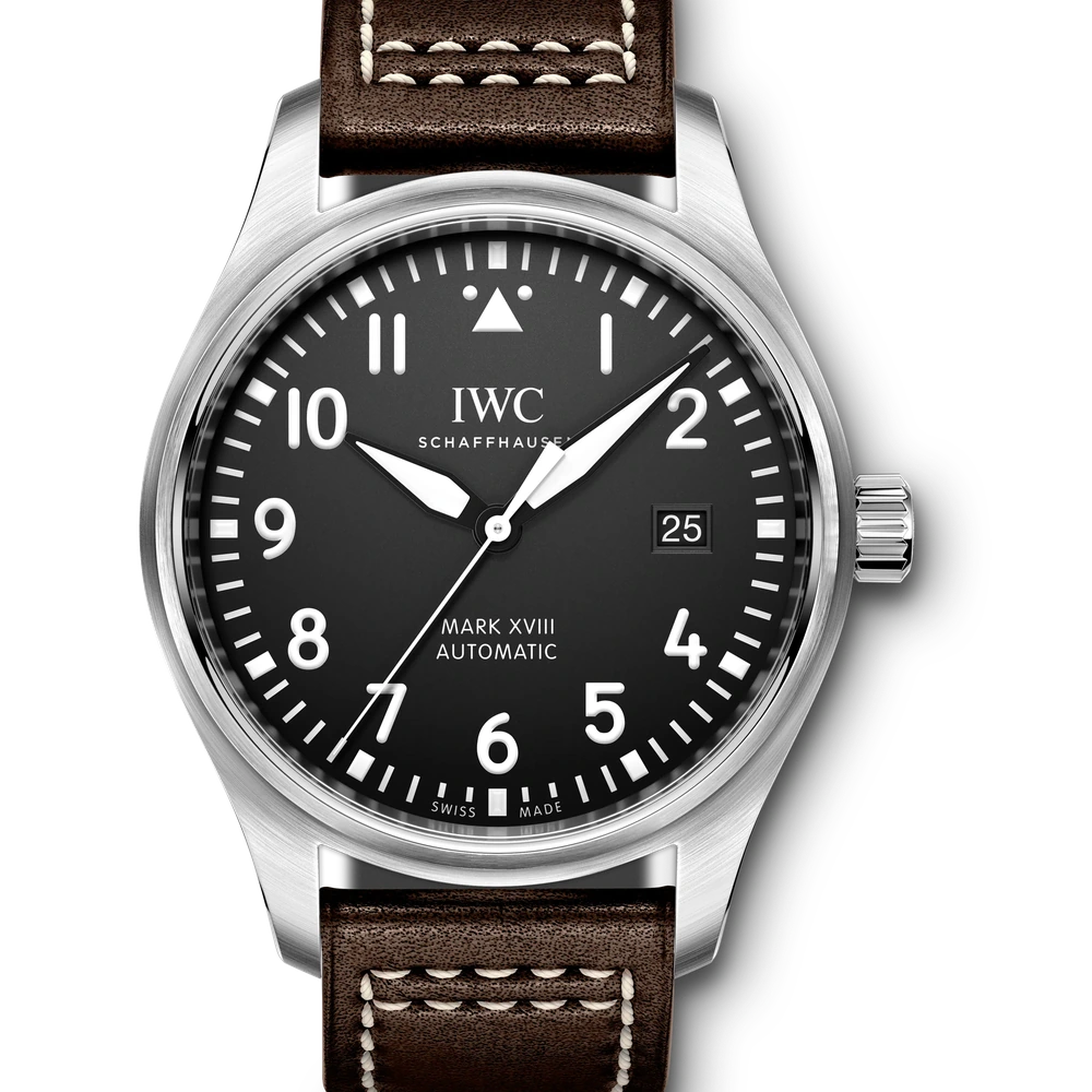 IWC Pilot's Watch Mark XVIII, Stainless steel, black dial