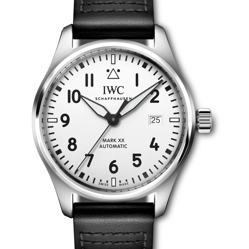 IWC Pilot's Watch Mark XX, Stainless steel, silver plated dial