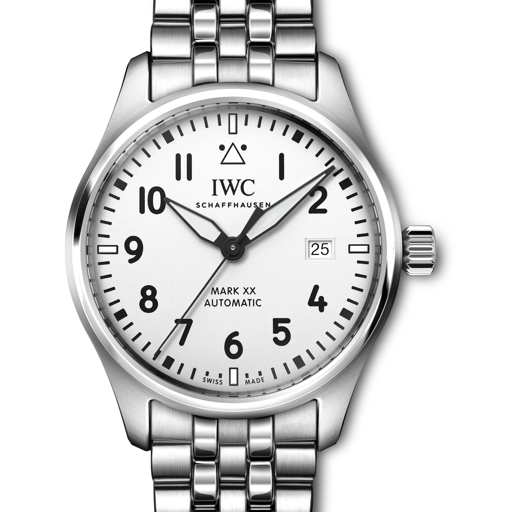 IWC Pilot's Watch Mark XX, Stainless steel, silver plated dial