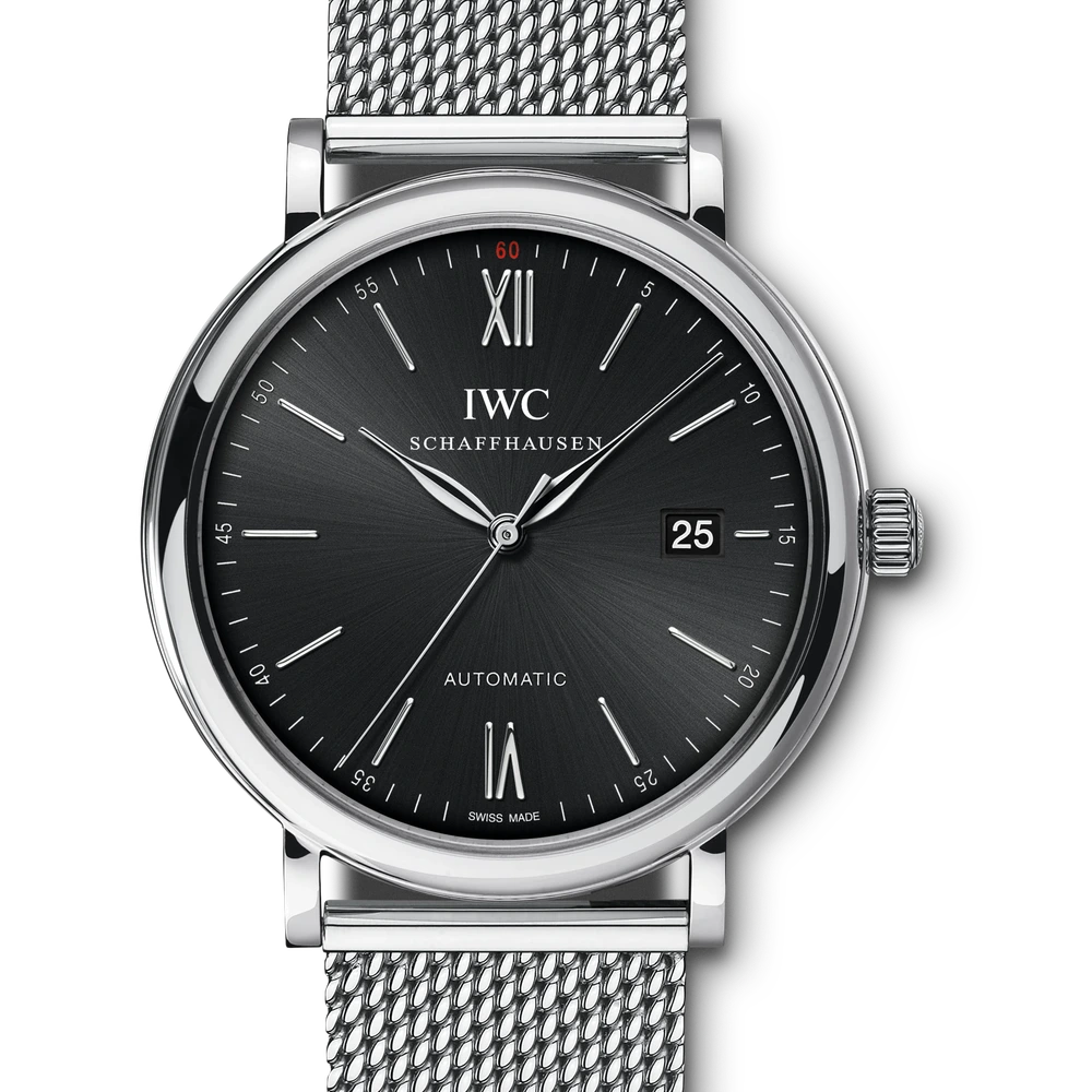 IWC Portofino Automatic, Stainless steel, black dial