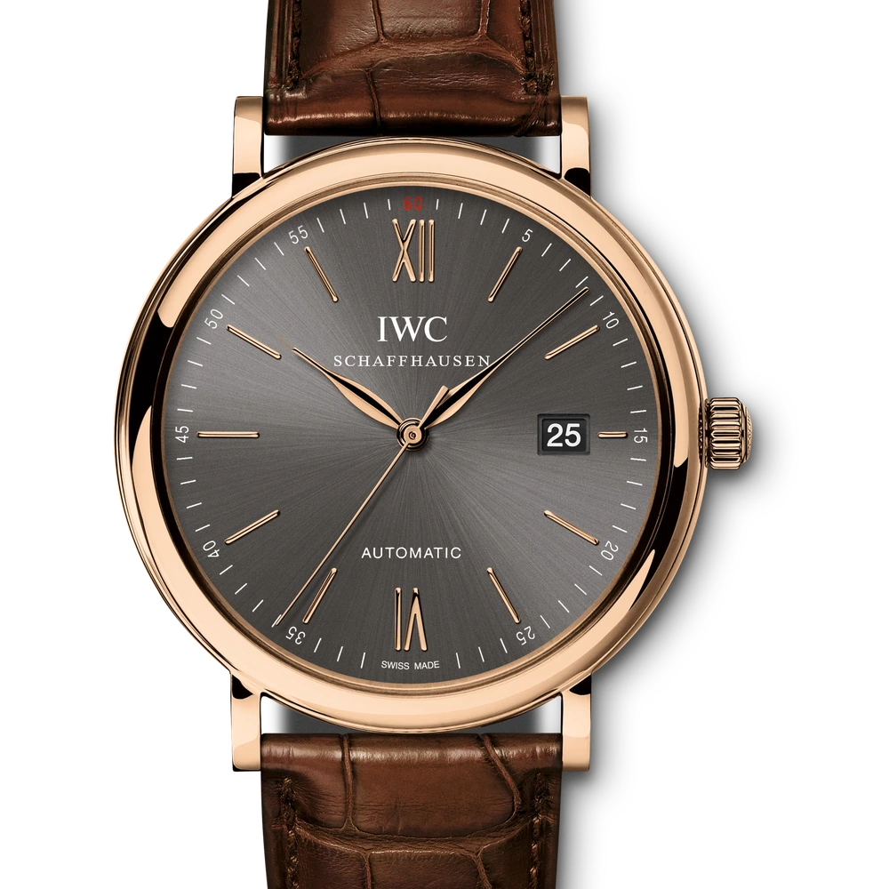 IWC Portofino Automatic, 18 ct 5N gold, grey dial