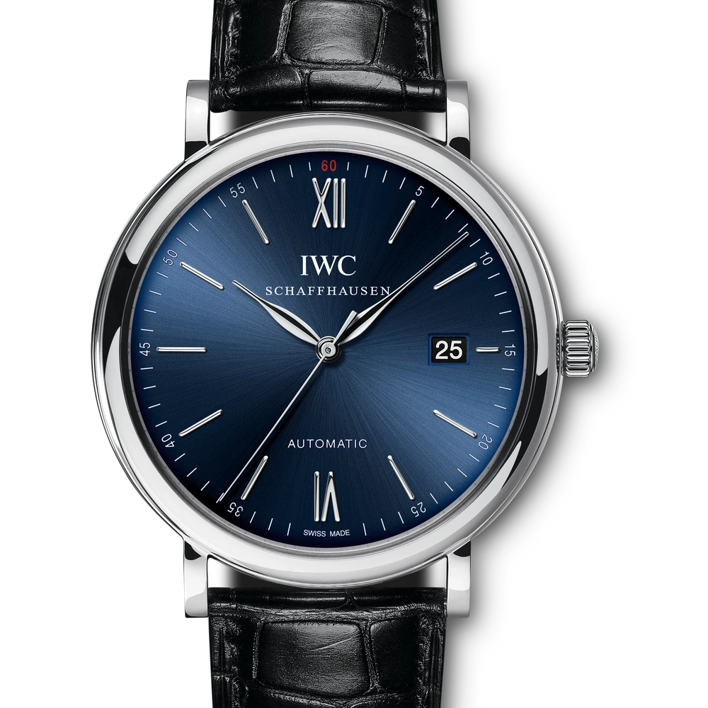 IWC Portofino Automatic, 18 ct white gold, blue dial