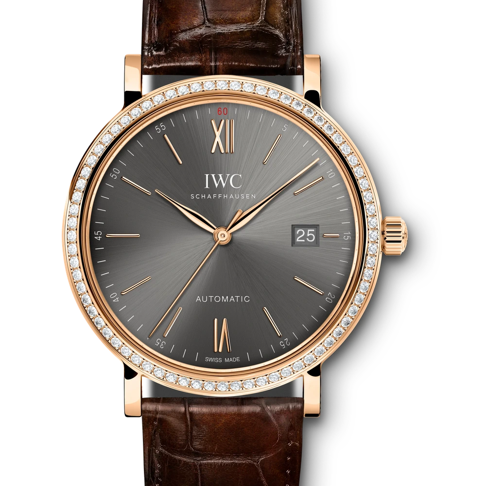 IWC Portofino Automatic, 18 ct 5N gold, dark grey dial