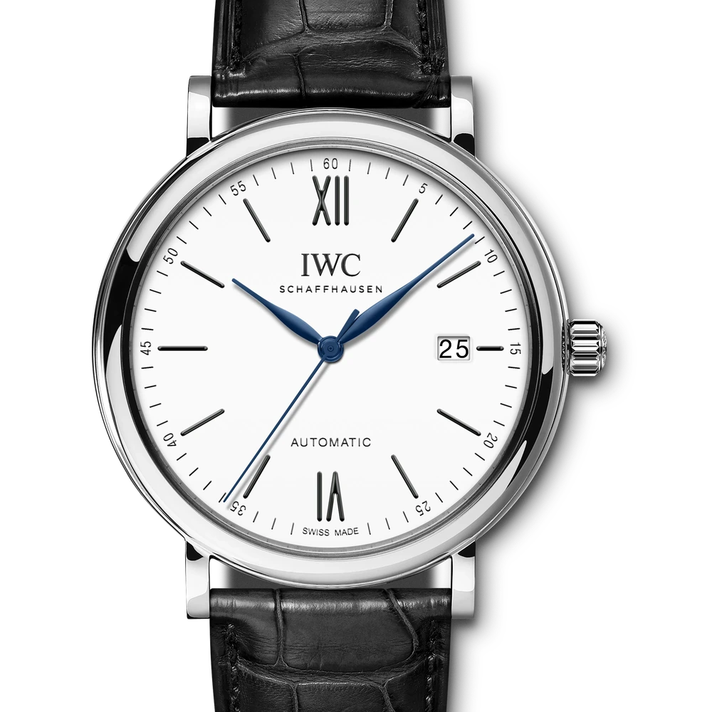 IWC Portofino Automatic Edition "150 Years", Stainless steel, white dial