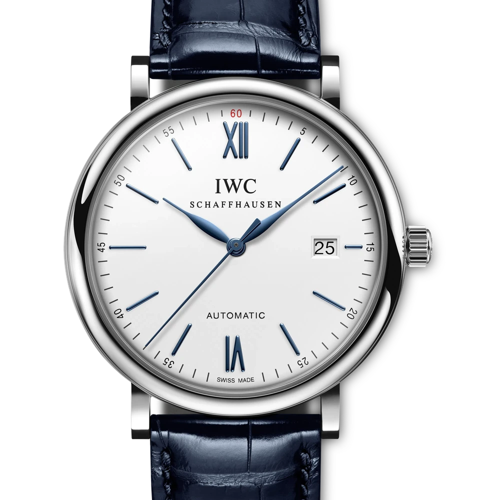 IWC Portofino Automatic, Stainless steel, silver plated dial