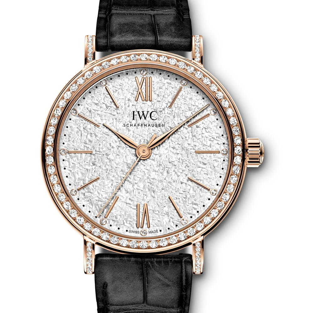 IWC Portofino Automatic 34, 18 ct 5N gold, silver plated dial