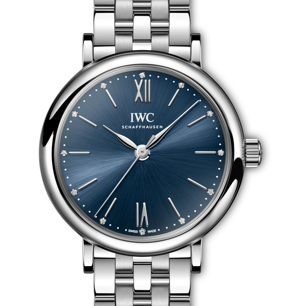 IWC Portofino Automatic 34, Stainless steel, blue dial