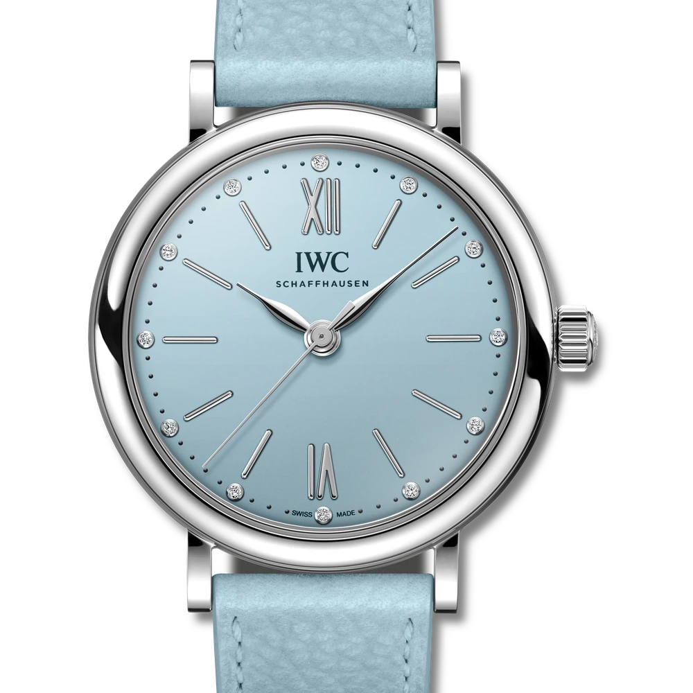 IWC Portofino Automatic 34, Stainless steel, blue dial