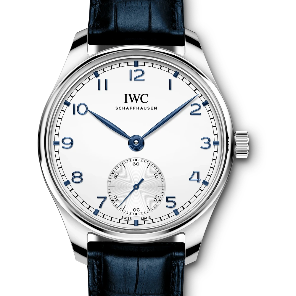 IWC Portugieser Automatic 40, Stainless steel, silver plated dial