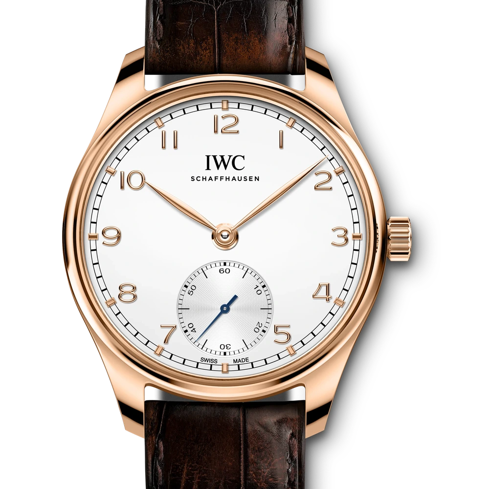IWC Portugieser Automatic 40, 18 ct 5N gold, silver plated dial