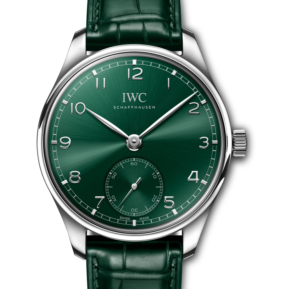 IWC Portugieser Automatic 40, Stainless steel, green dial