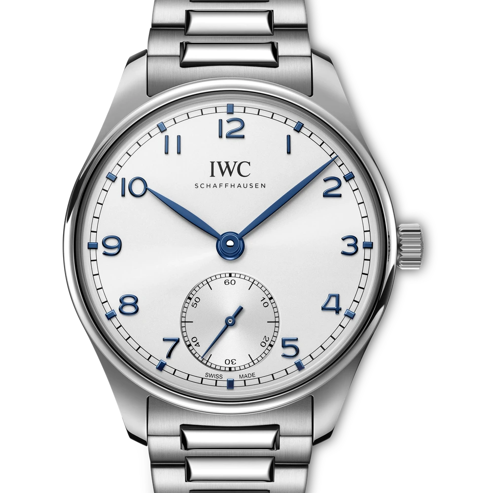 IWC Portugieser Automatic 40, Stainless steel, silver plated dial