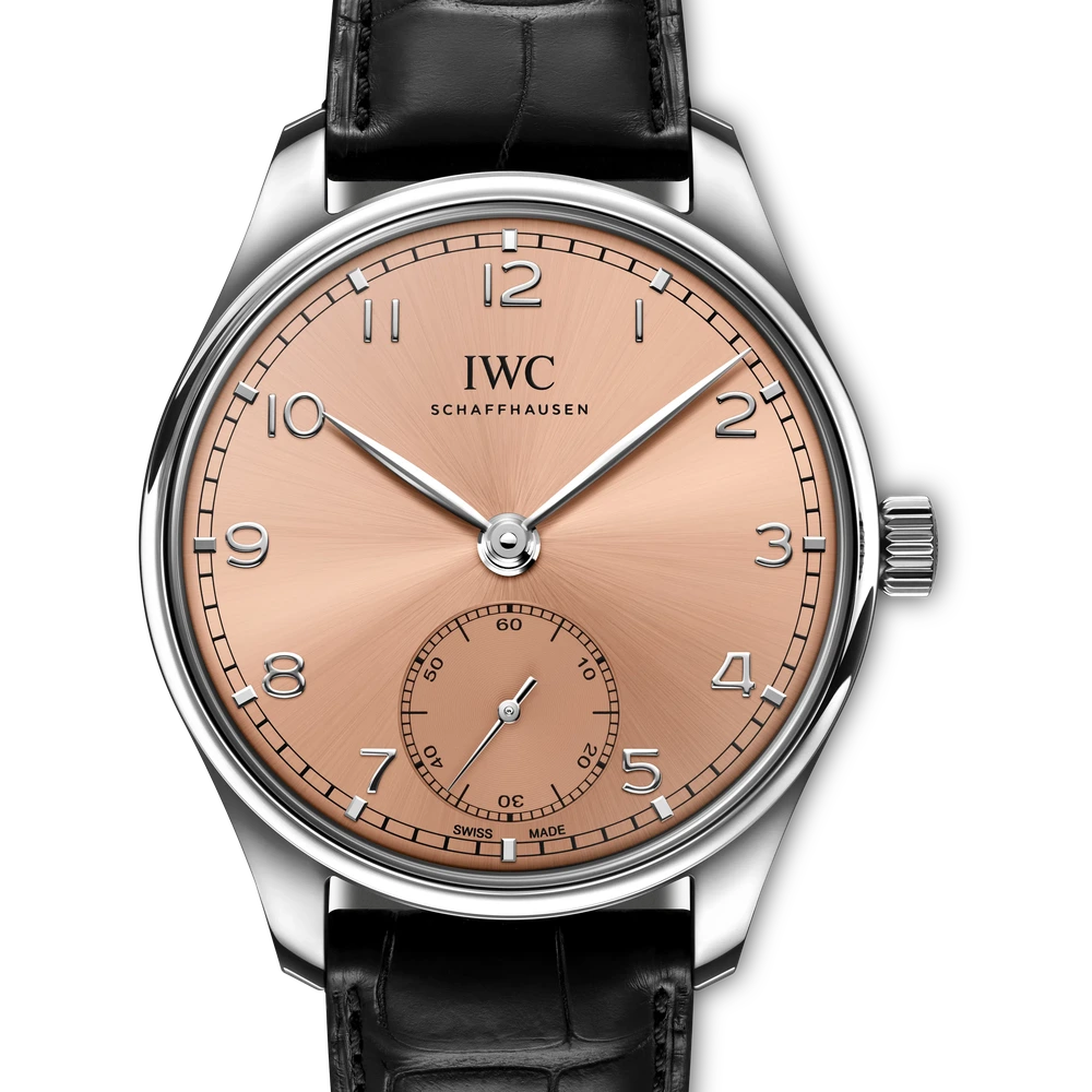 IWC Portugieser Automatic 40, Stainless steel, salmon dial