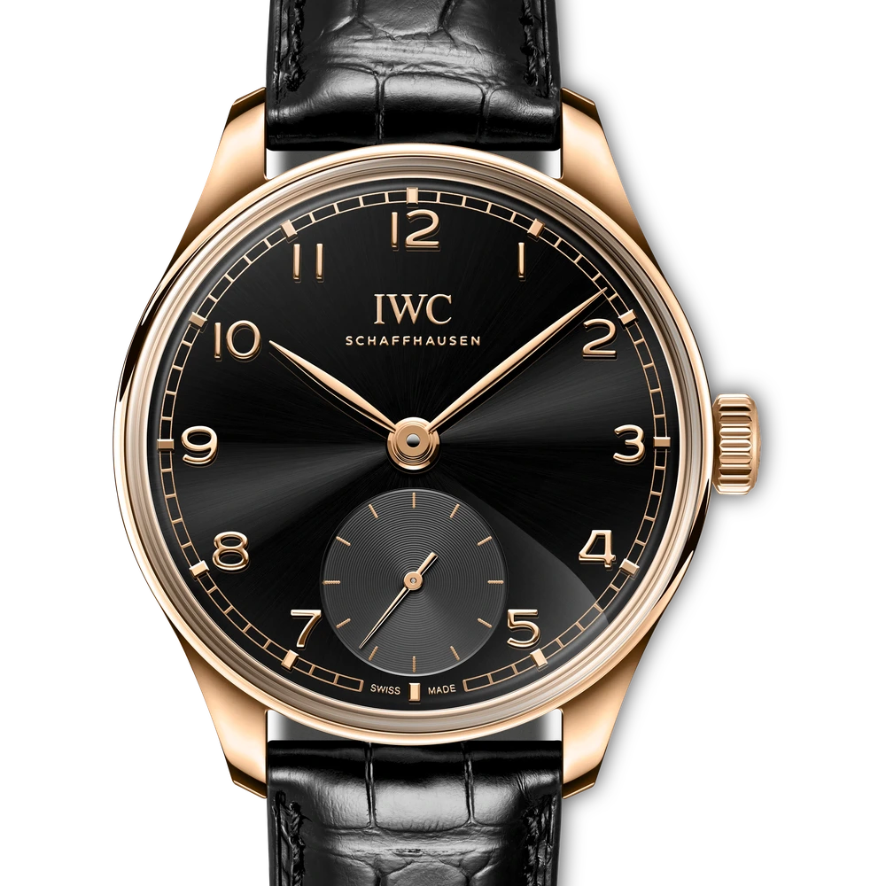 IWC Portugieser Automatic 40, 18 ct 5N gold, black dial