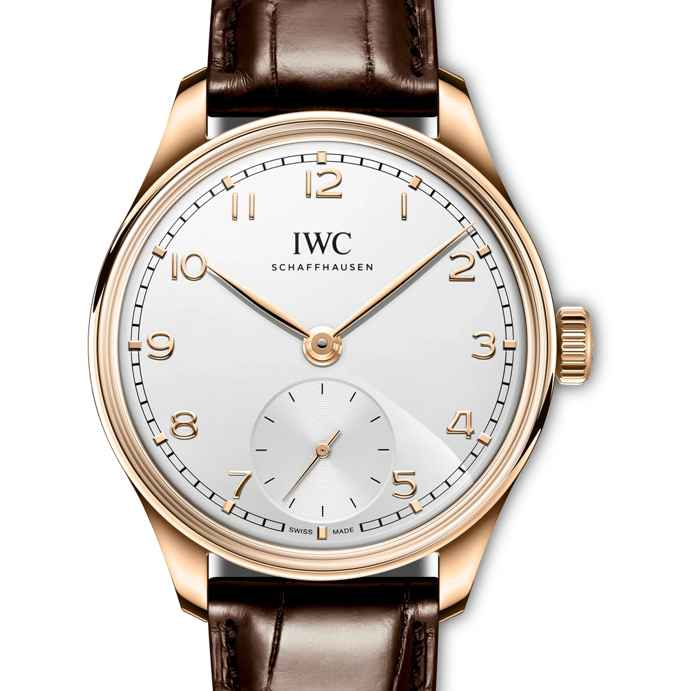 IWC Portugieser Automatic 40, 18 ct 5N gold, silver plated dial