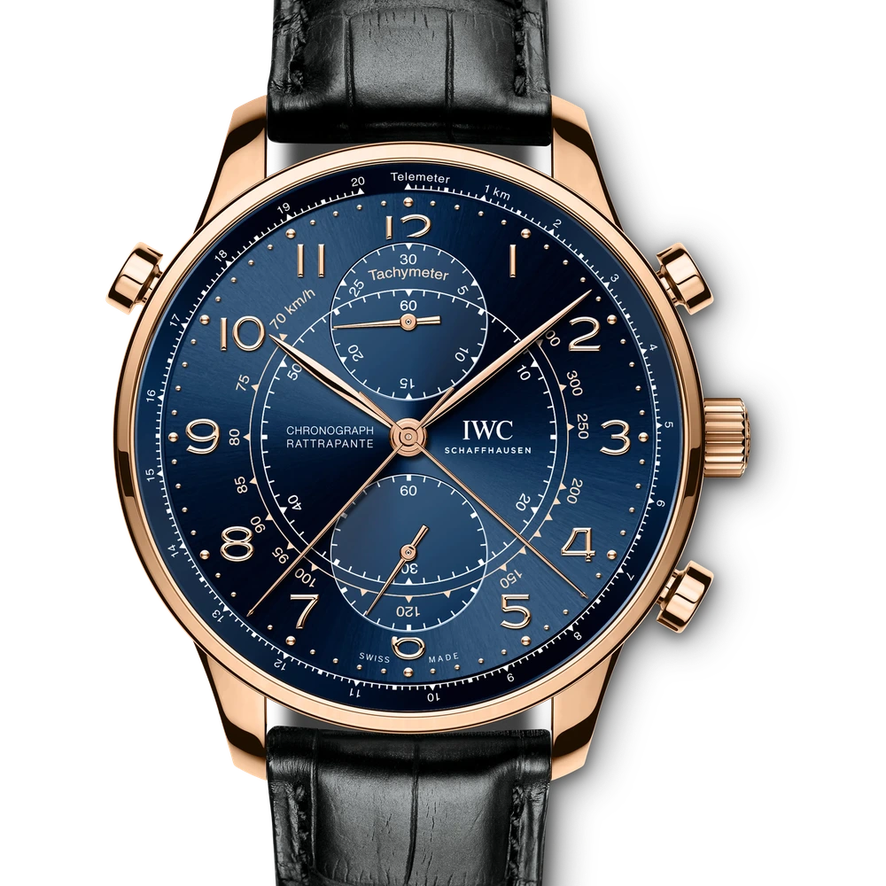 IWC Portugieser Chronograph Rattrapante Edition "Boutique Milano", 18 ct 5N gold