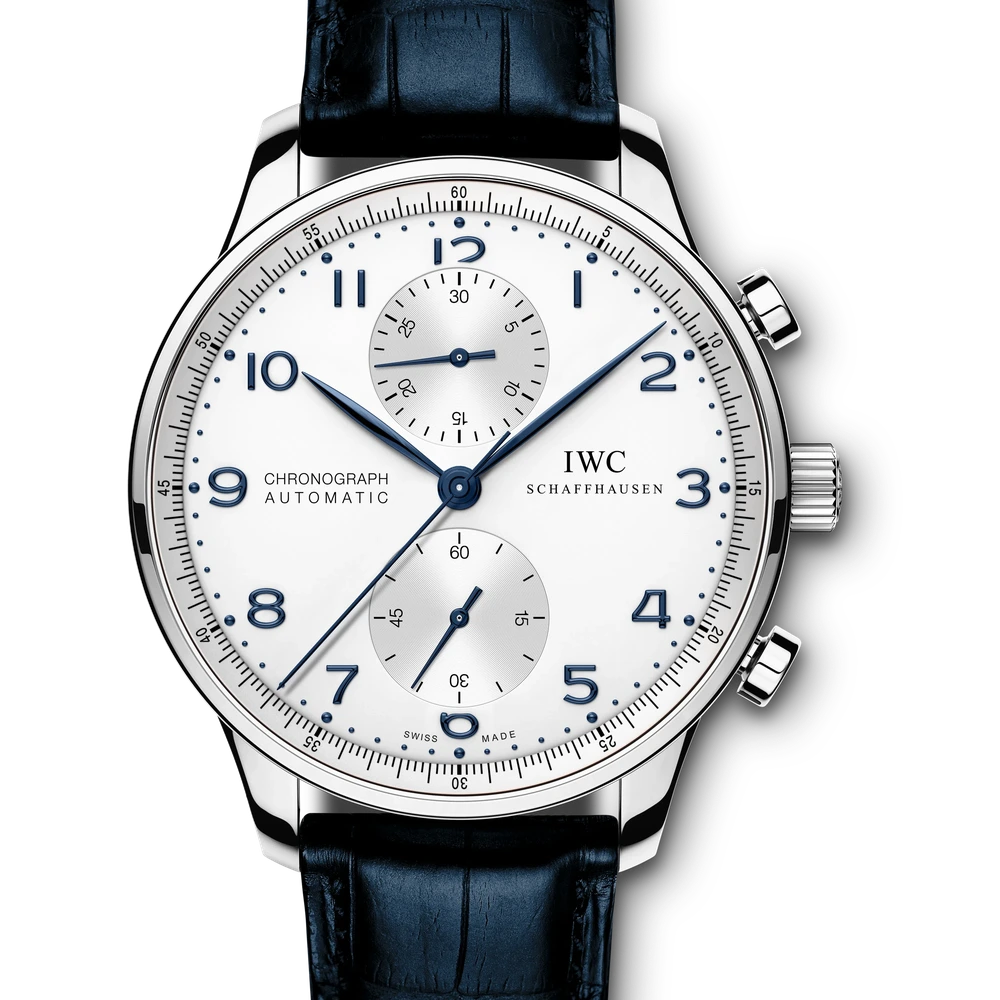 IWC Portugieser Chronograph, Stainless steel, silver dial