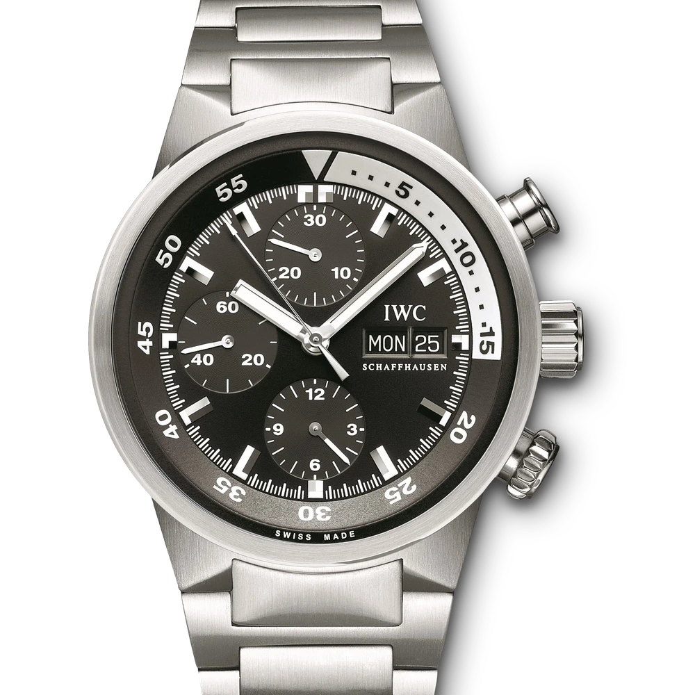 IWC Aquatimer Chronograph, Stainless steel, black dial