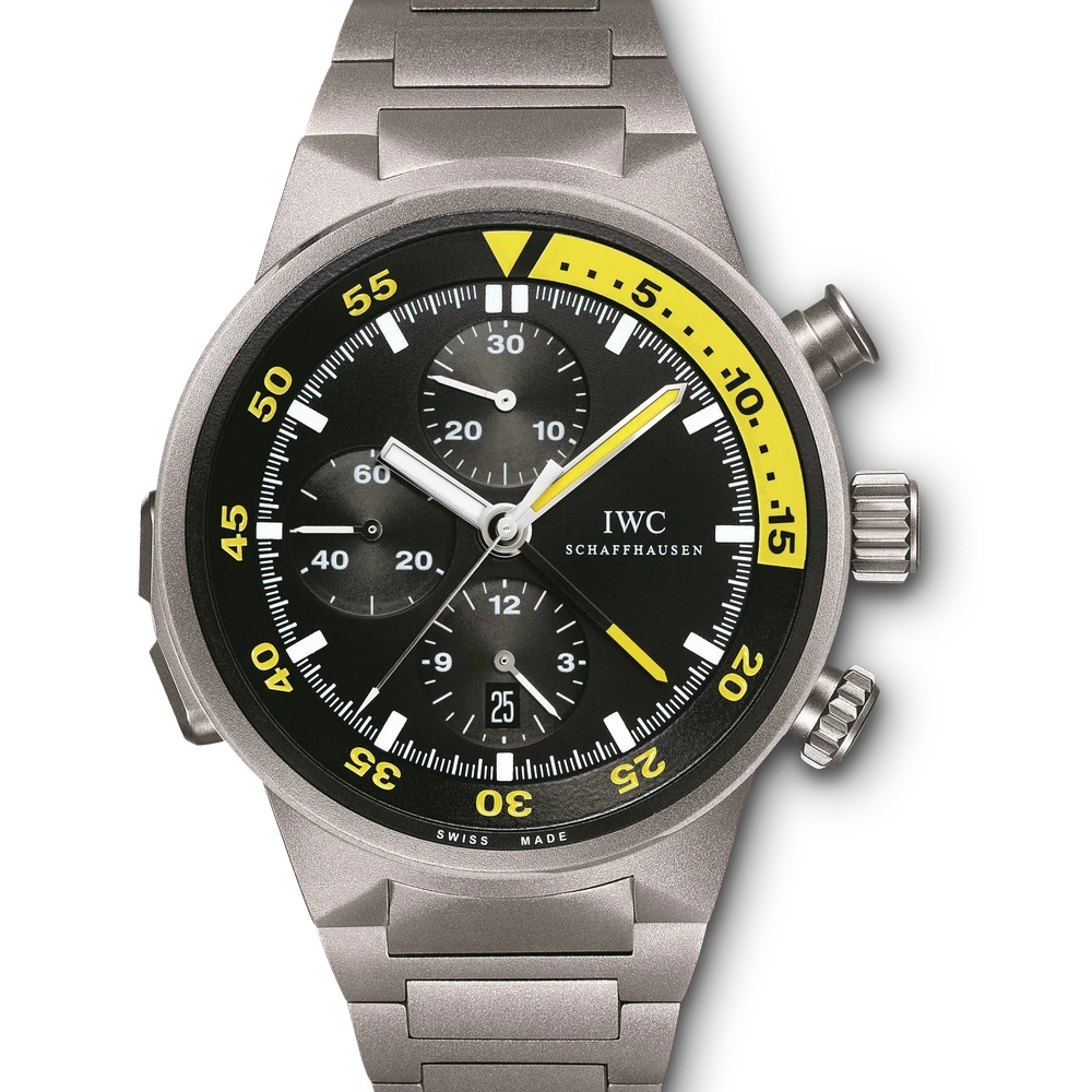 IWC Aquatimer Split Minute Chronograph, Titanium, black dial