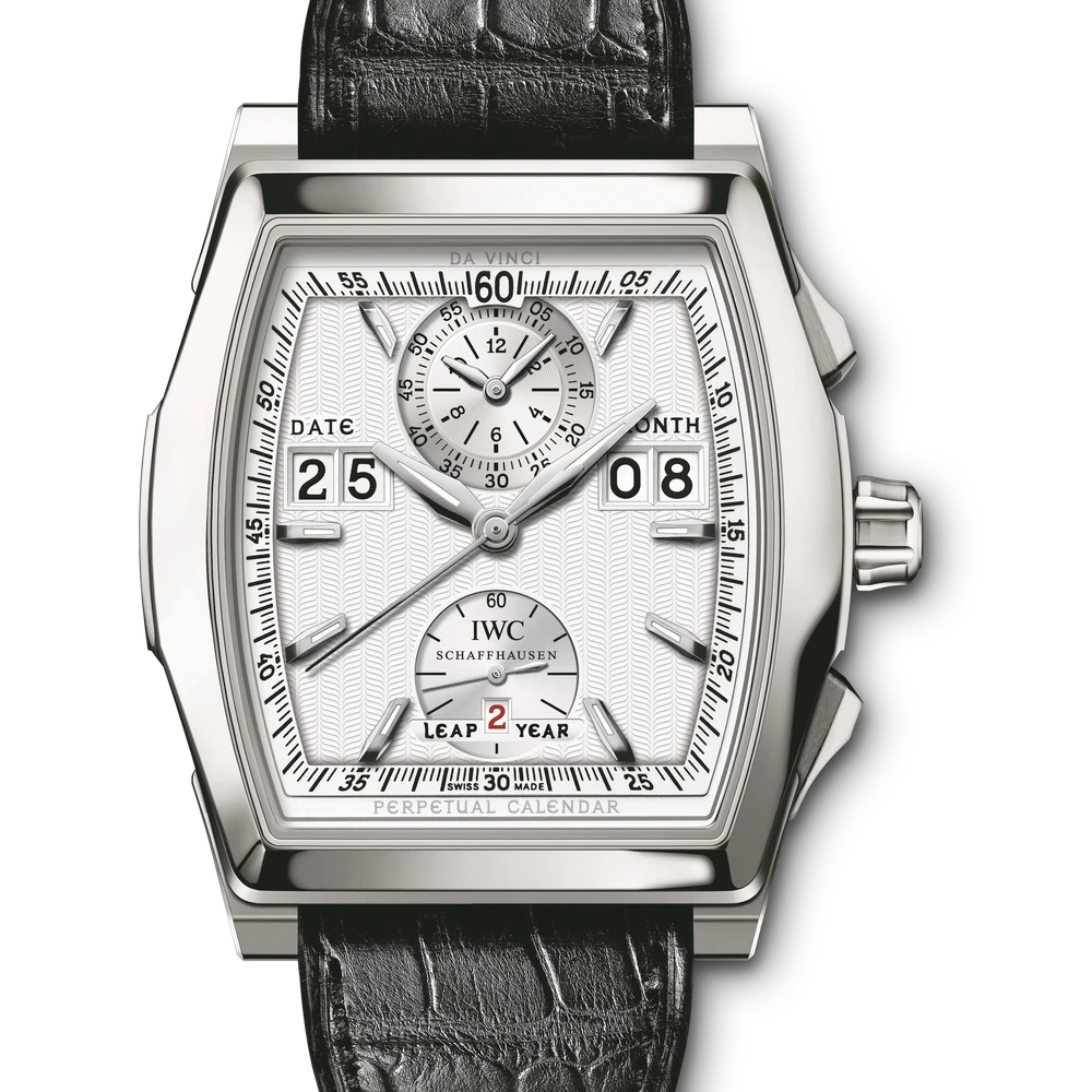 IWC Da Vinci Perpetual Calendar Digital Date-Month, Platinum, silver dial