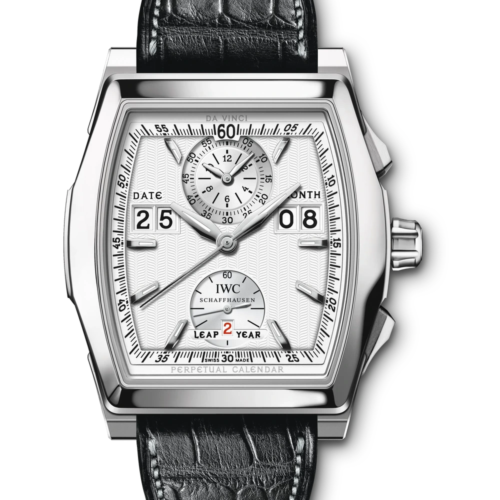 IWC Da Vinci Perpetual Calendar Digital Date-Month, Platinum, silver dial