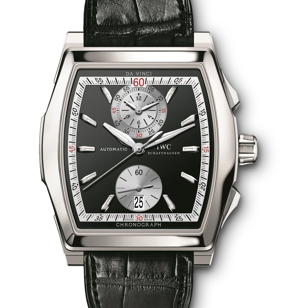 IWC Da Vinci Chronograph, Stainless steel, black dial