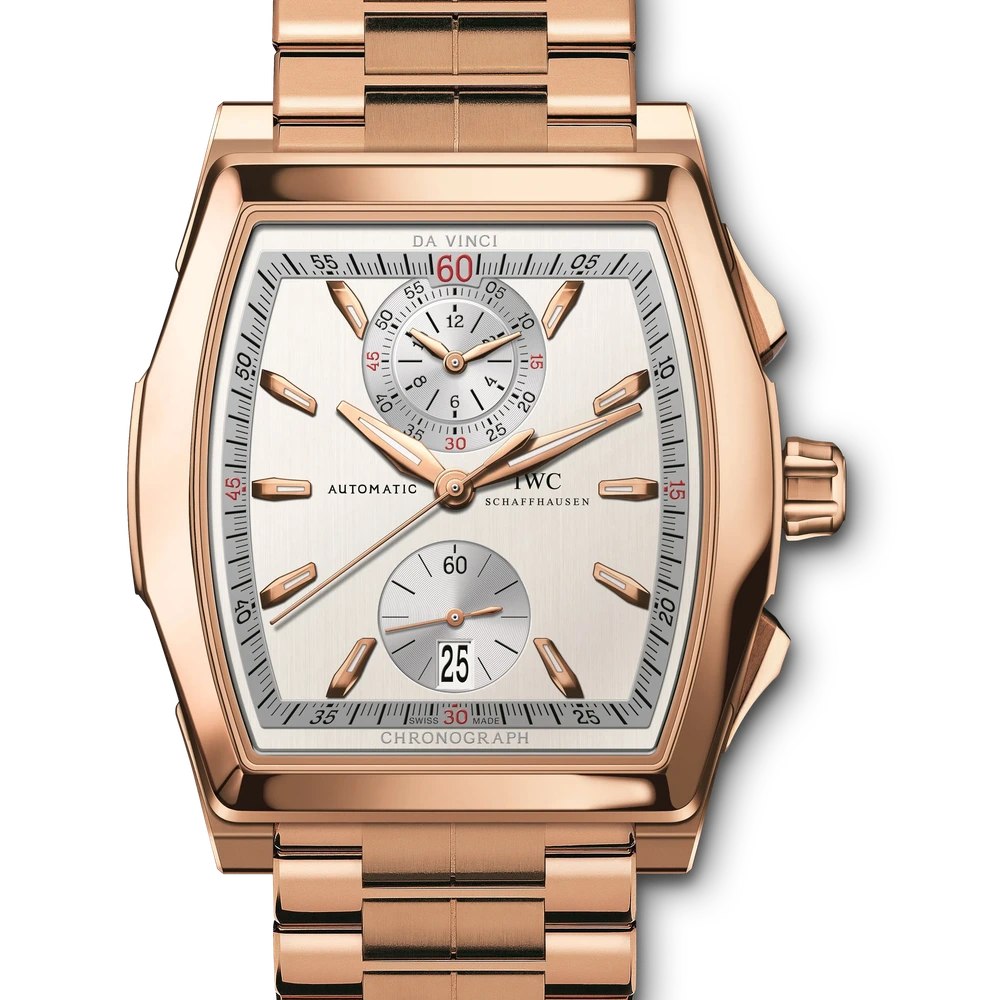 IWC Da Vinci Chronograph, 18 ct 5N gold, silver dial