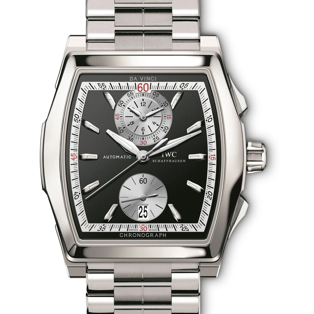 IWC Da Vinci Chronograph, Stainless steel, black dial