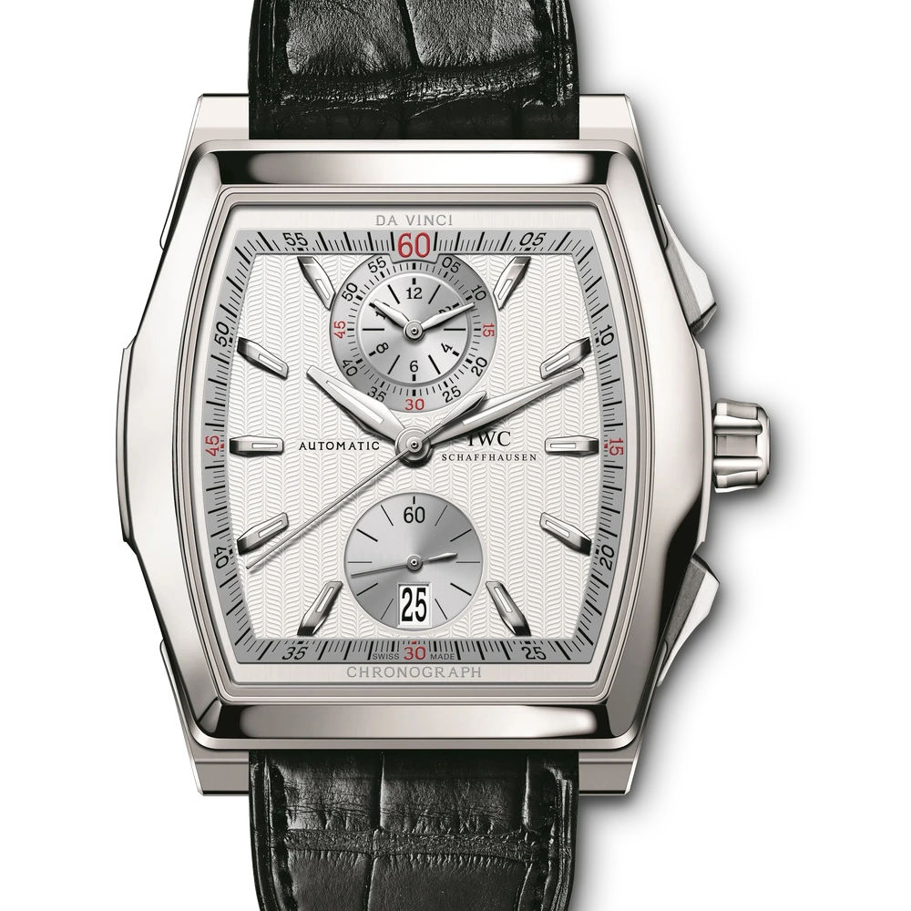 IWC Da Vinci Chronograph, Platinum, silver dial