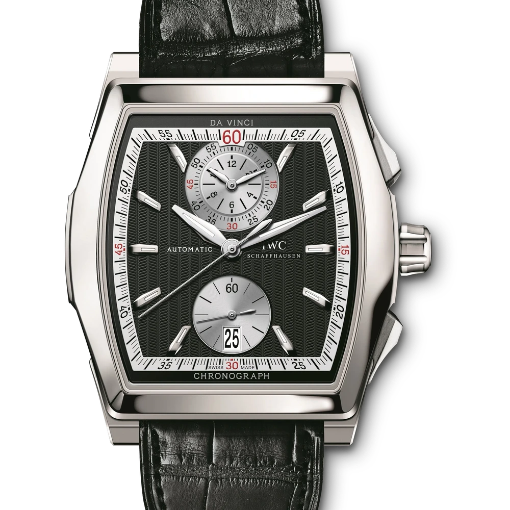 IWC Da Vinci Chronograph, Stainless steel, black dial