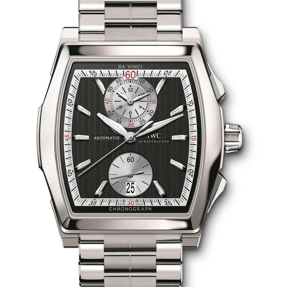 IWC Da Vinci Chronograph, Stainless steel, black dial