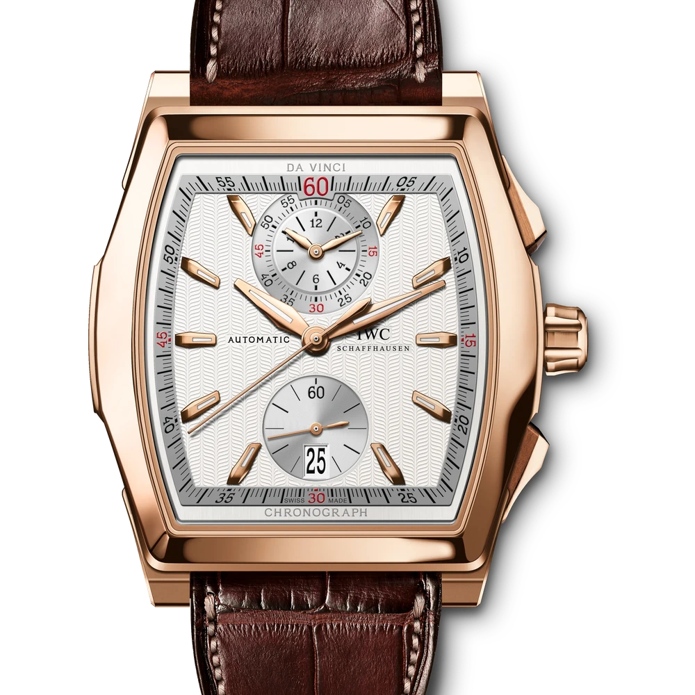 IWC Da Vinci Chronograph, 18 ct 5N gold, silver dial
