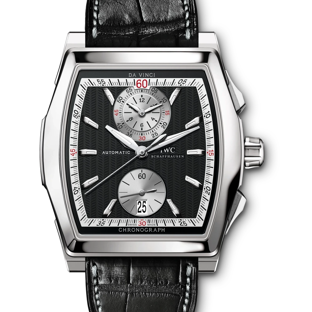 IWC Da Vinci Chronograph, Stainless steel, black dial