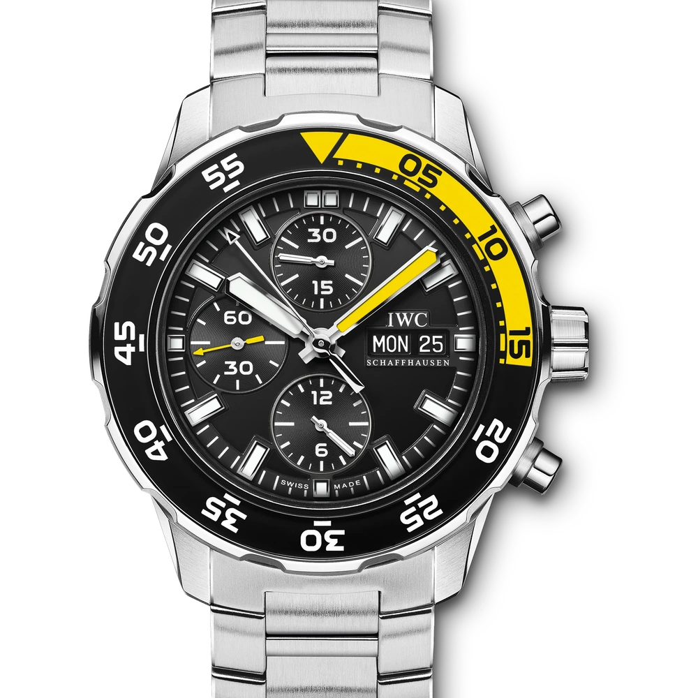 IWC Aquatimer Chronograph, Stainless steel, black dial