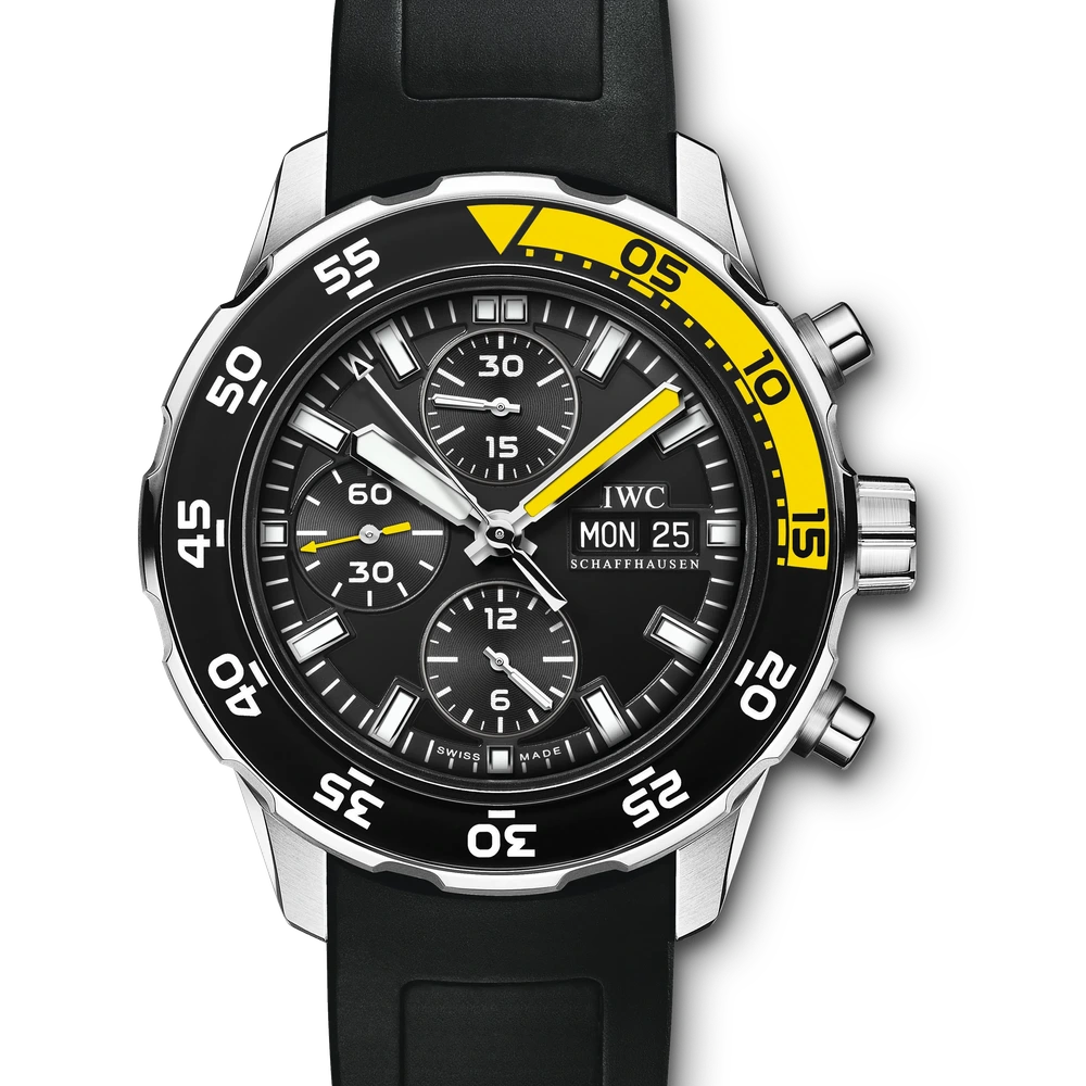 IWC Aquatimer Chronograph, Stainless steel, black dial