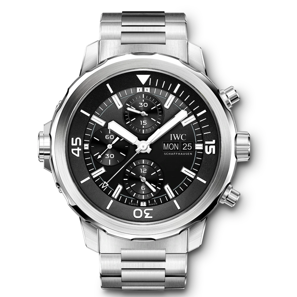 IWC Aquatimer Chronograph, Stainless steel, black dial
