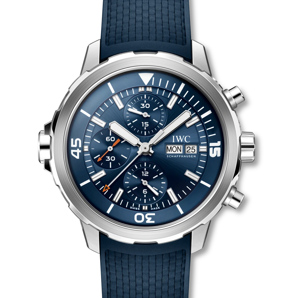 IWC Aquatimer Chronograph, Stainless steel, blue dial