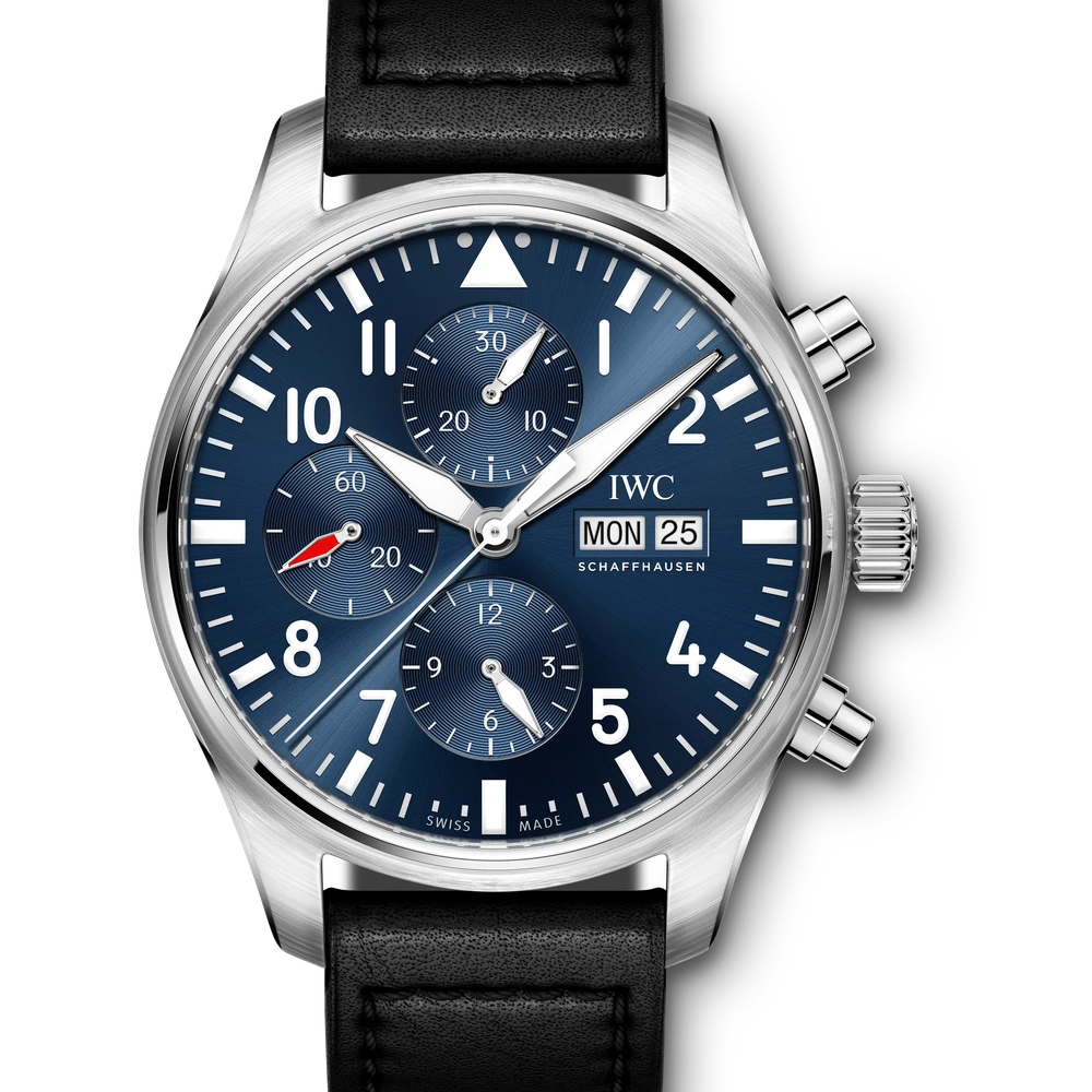 IWC Pilot's Watch Chronograph Edition "Le Petit Prince", Stainless steel, blue dial