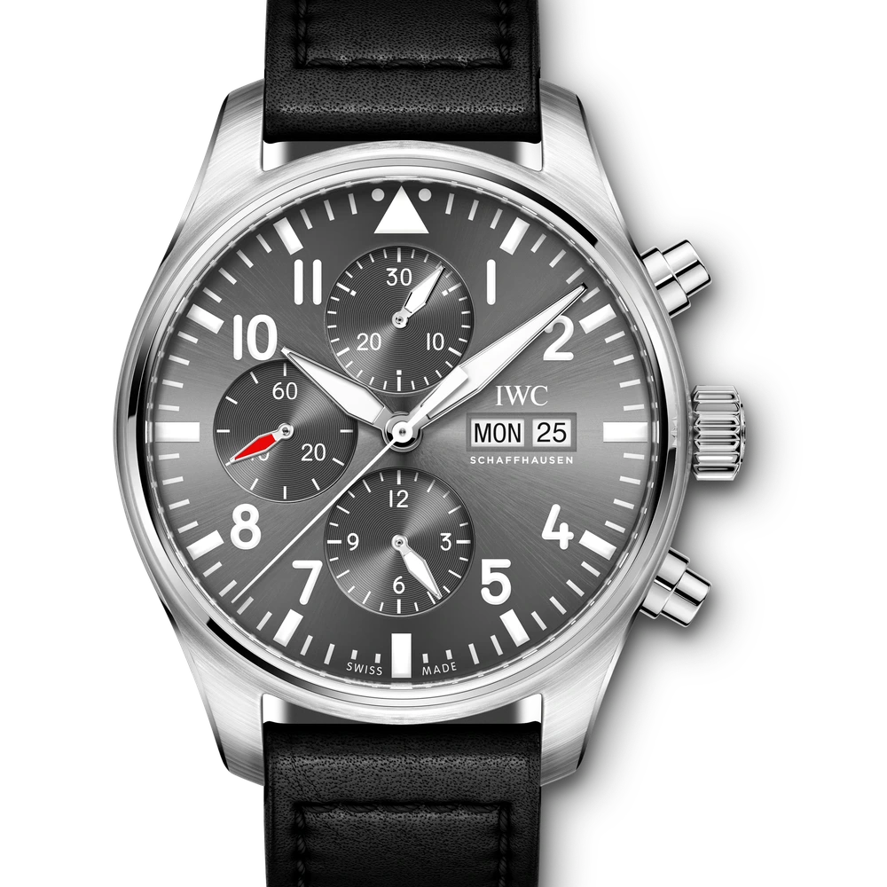 IWC Pilot's Watch Chronograph Spitfire, Stainless steel, grey dial