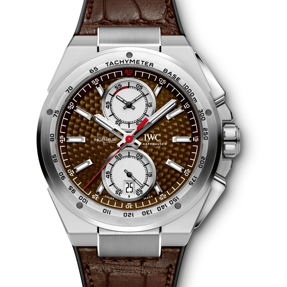 IWC Ingenieur Chronograph Silver Arrow, Stainless steel, brown dial